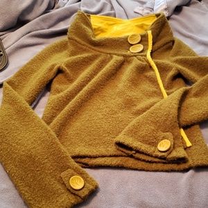 Green wool swing sweater